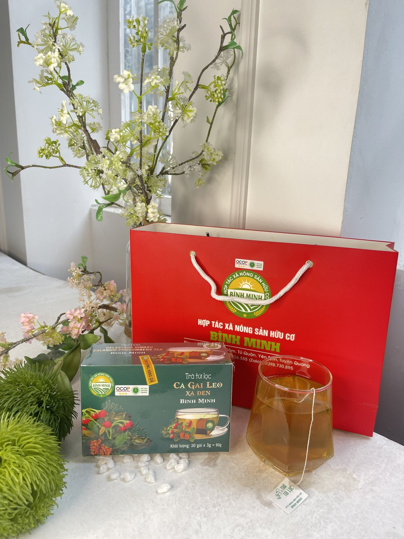 Trà túi lọc cà gai leo xạ đen Bình Minh